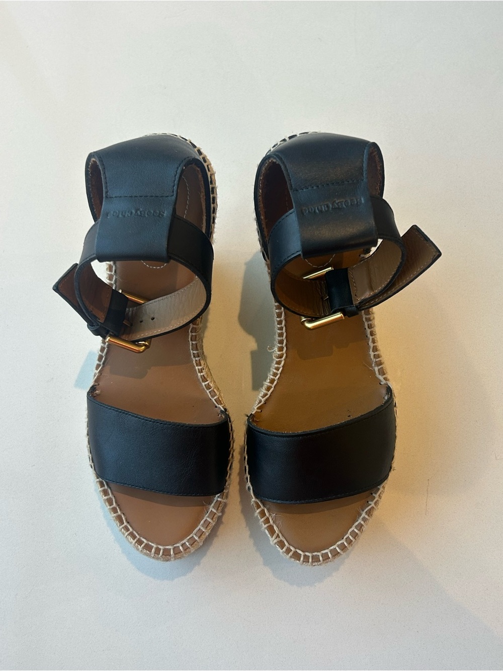 Black Glyn Wedge Sandal - Picture 3 of 6